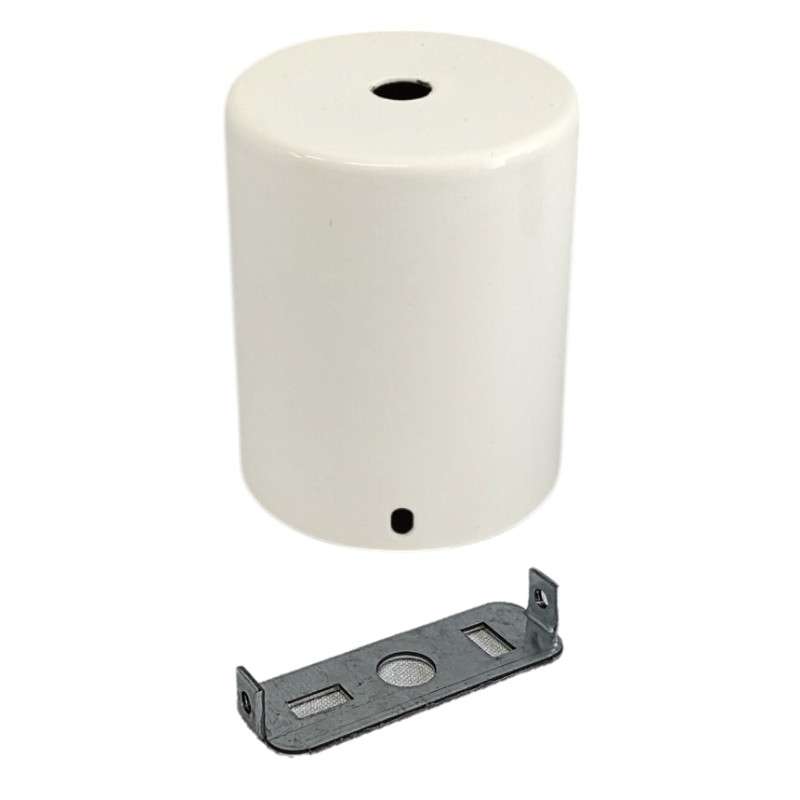 Cylindrical ceiling support 62.5mm diameter x 76mm with one outlet