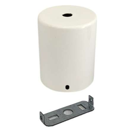 Cylindrical ceiling support 62.5mm diameter x 76mm with one outlet