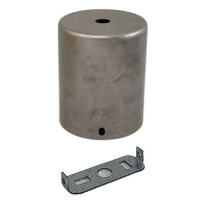 Cylindrical ceiling support 62.5mm diameter x 76mm with one outlet