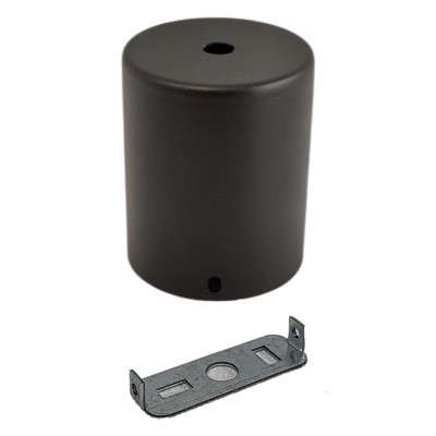 Cylindrical ceiling support 62.5mm diameter x 76mm with one outlet