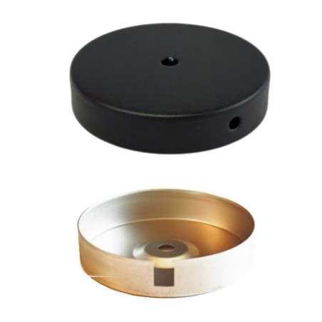 Metal base with a diameter of 120 mm and a height of 24 mm.