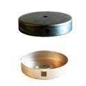 Metal base with a diameter of 120 mm and a height of 24 mm.
