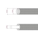 Decorative beige Ø20 mm tube per metre | Lighting-DIY