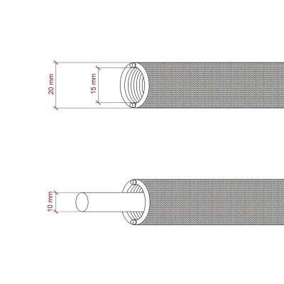 Decorative beige Ø20 mm tube per metre | Lighting-DIY