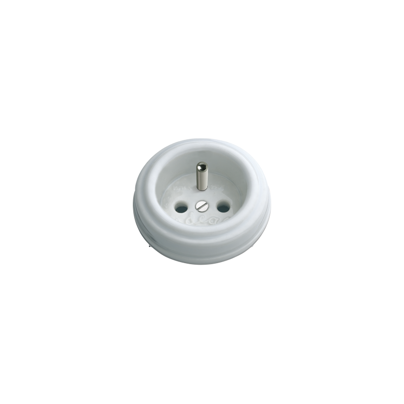 Porcelain surface modular socket base with French grounding
