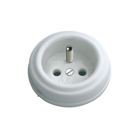 Porcelain surface modular socket base with French grounding