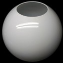 White polycarbonate globe without neck various diameters