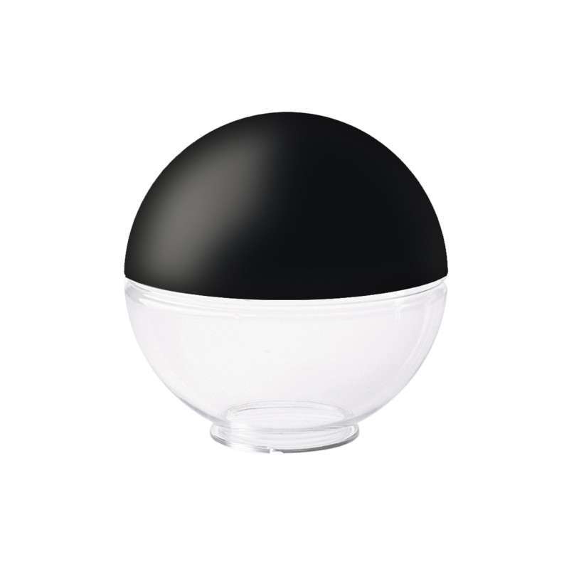 Polycarbonate globe with light pollution reduction