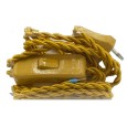 Braided connection with switch and plug for mounting lamps