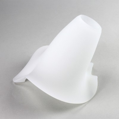 Opal wavy lampshade Ø140 mm Ø30 frosted | LightingDIY