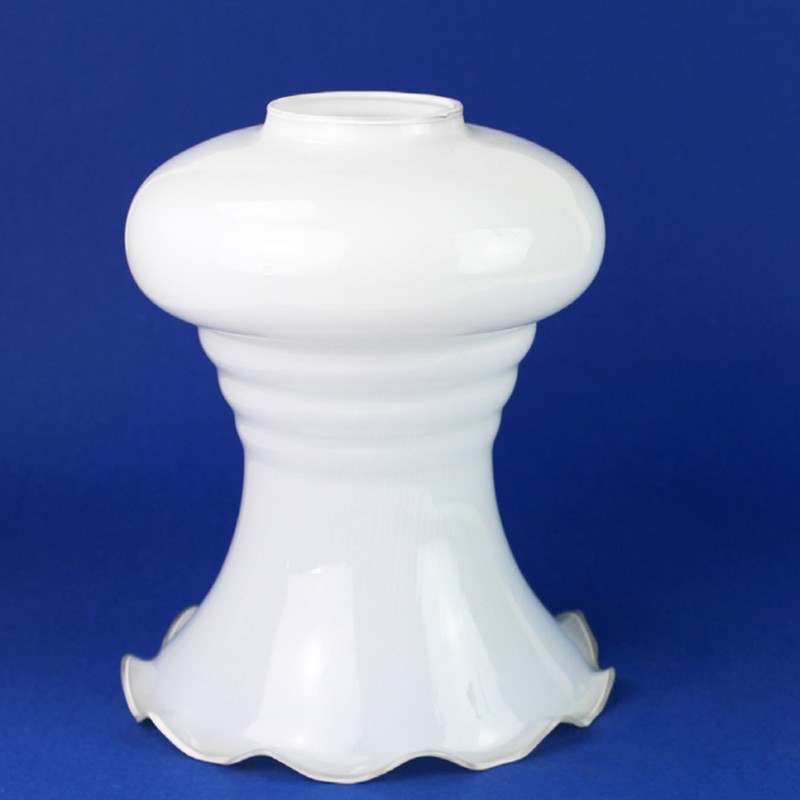 Opal glossy tulip Ø125 mm wavy Ø41 | LightingDIY