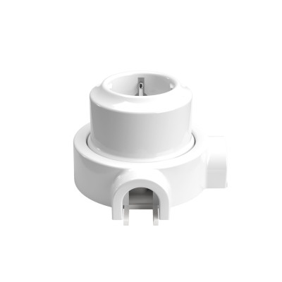 Schuko plug kit porcelain for 20 mm tube | LightingDIY