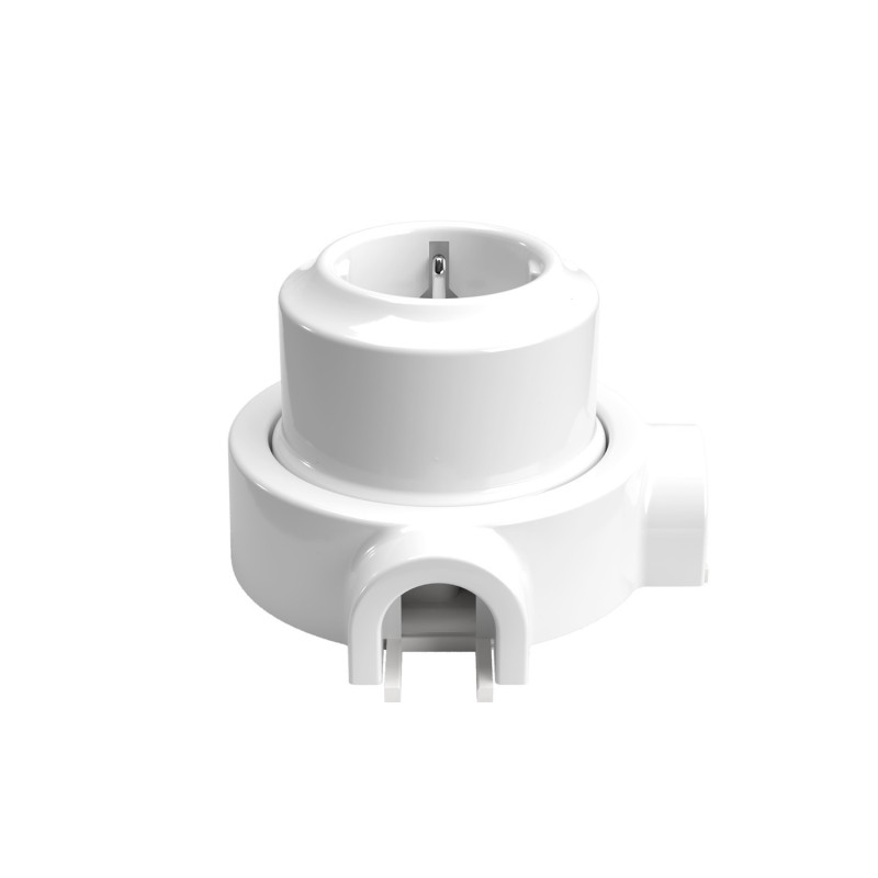 Schuko plug kit porcelain for 20 mm tube | LightingDIY