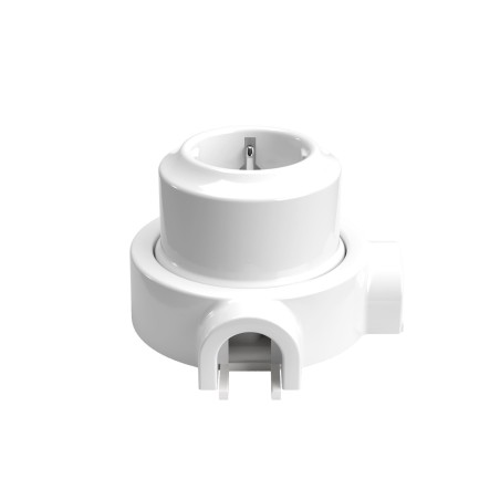 Schuko plug kit porcelain for 20 mm tube | LightingDIY