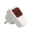 Angled plug with built-in switch