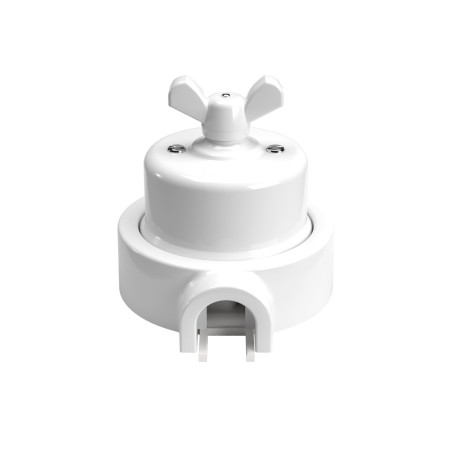 Porcelain diverter switch butterfly nut | LightingDIY