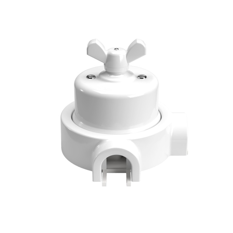 Porcelain diverter switch butterfly nut | LightingDIY