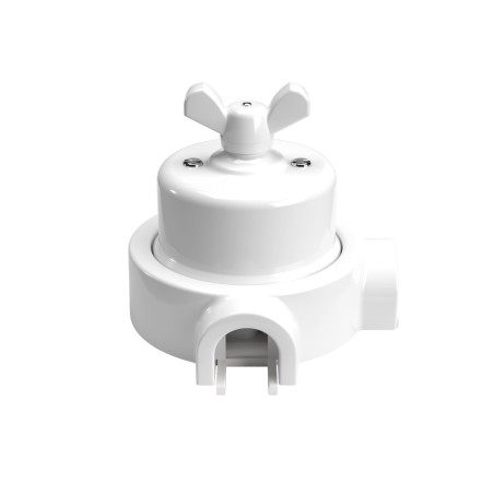 Porcelain diverter switch butterfly nut | LightingDIY