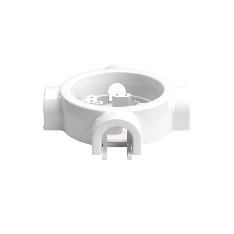 Porcelain base with 4 outlets for 20 mm tube | LightingDIY