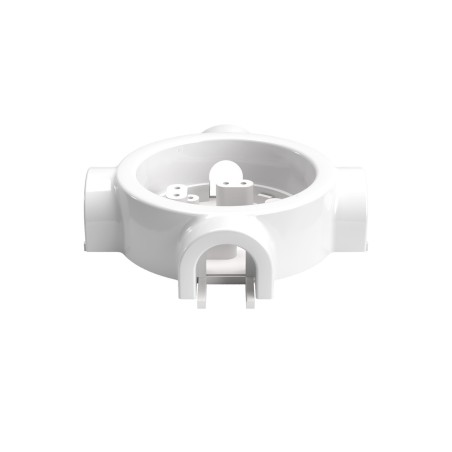 Porcelain base with 4 outlets for 20 mm tube | LightingDIY