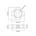 Porcelain base with 4 outlets for 20 mm tube | LightingDIY