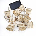 String of 10 LED lights IP44 solar and battery powered | LightingDIY.com