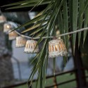 String of 10 LED lights IP44 solar and battery powered | LightingDIY.com