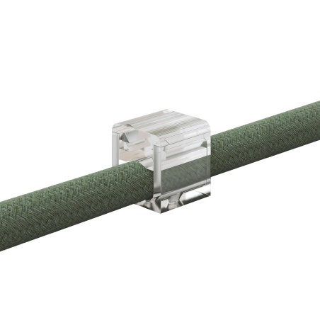 Mini transparent fixing for textile cables | LightingDIY.com