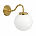 NORD KIT - Retro brass wall light with glass globe