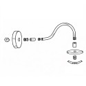 NORD KIT - Retro brass wall light with glass globe