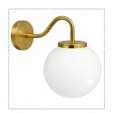 NORD KIT - Retro brass wall light with glass globe