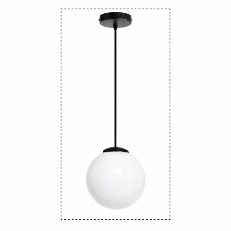KIT FORMA - Pendant lamp with neckless glass globe