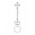 KIT FORMA - Pendant lamp with neckless glass globe