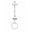 PRODUCTCore kit - Pendant lamp with glass globe with neck