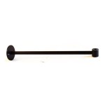 300mm black metal arm with a 2 M10/100 outlets end