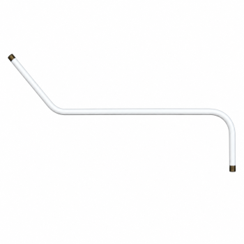 Double curved arm 400mm x 200mm M10/100 white