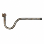 Iron arm with hook shape 210mm x 80mm M10/100