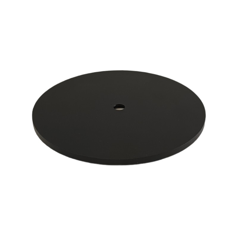 Ultra-thin base of Ø160mm x 6mm in height with a central hole