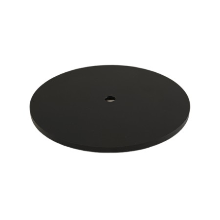 Ultra-thin base of Ø160mm x 6mm in height with a central hole
