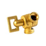 Brass joint Ø 16 x 6mm M10/100 with square wing nut