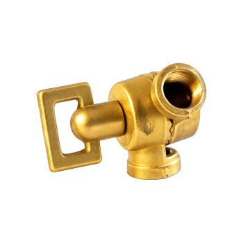 Brass joint Ø 16 x 6mm M10/100 with square wing nut