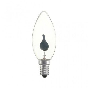 Flaming bulb candle effect E14 1W