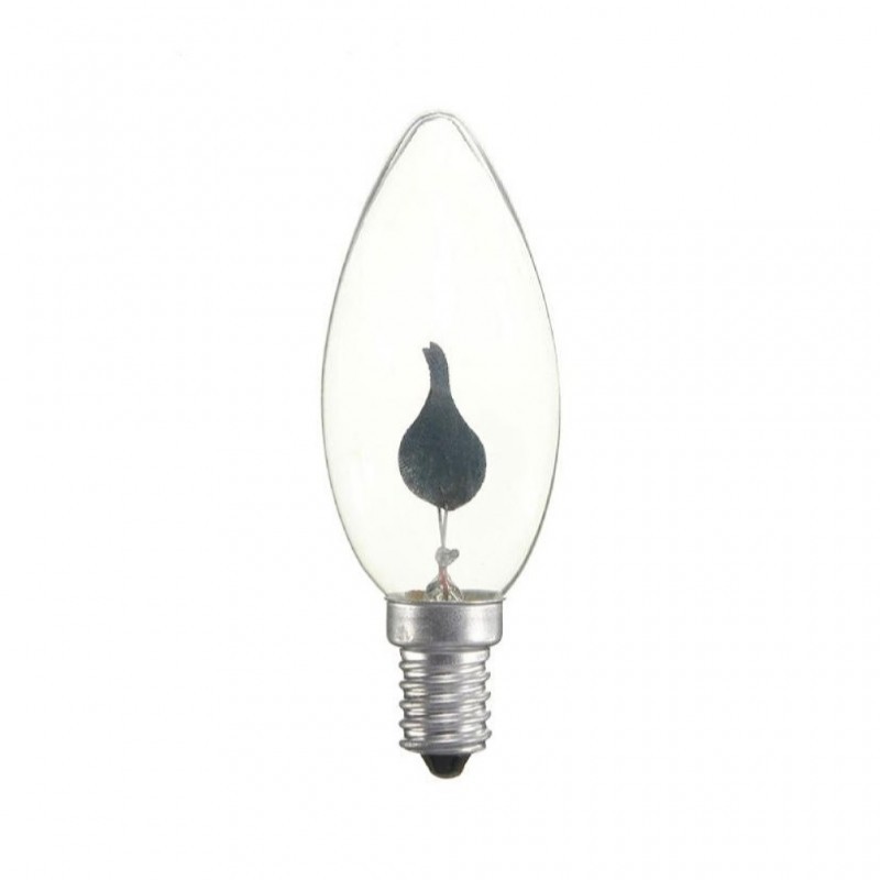Flaming bulb candle effect E14 1W