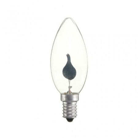 Flaming bulb candle effect E14 1W