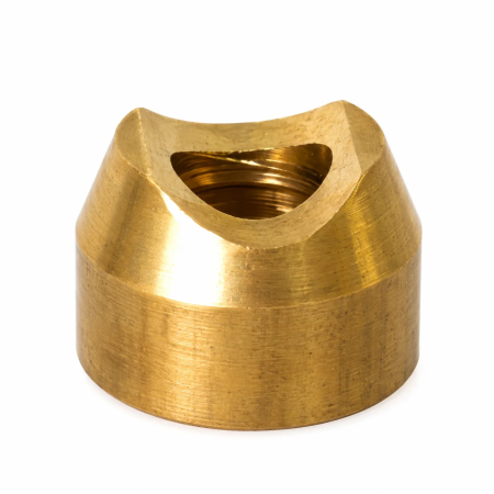 Brass adapter M10/100 with concave seat 13mm x 9mm