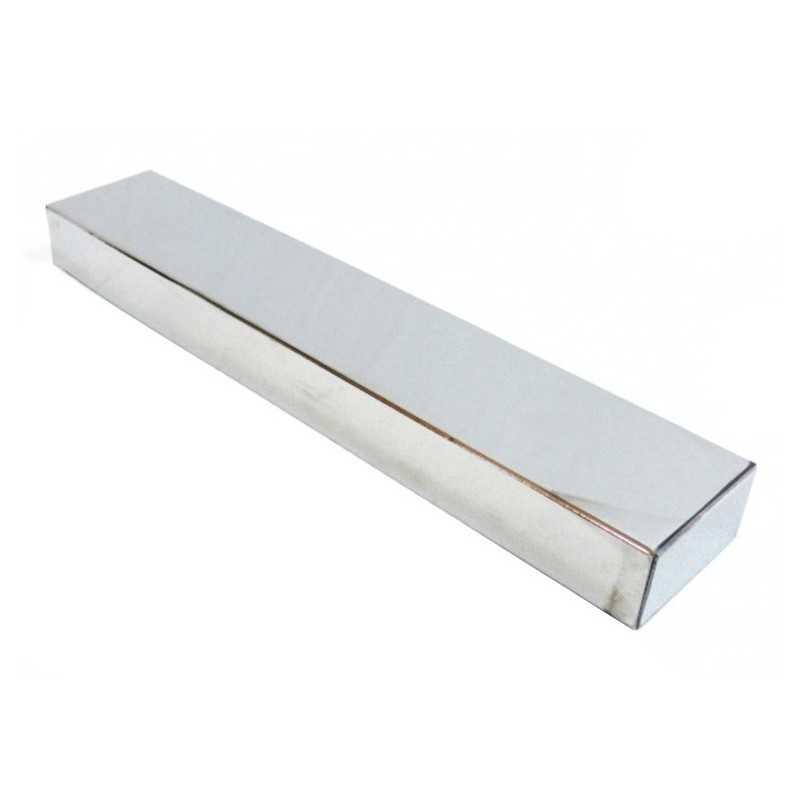Bright chrome metal support 300mm long x 50mm wide