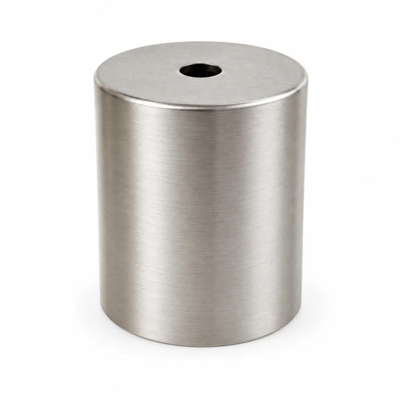 Complete E27 aluminum lampshade Ø52 × 60 mm with four finishes