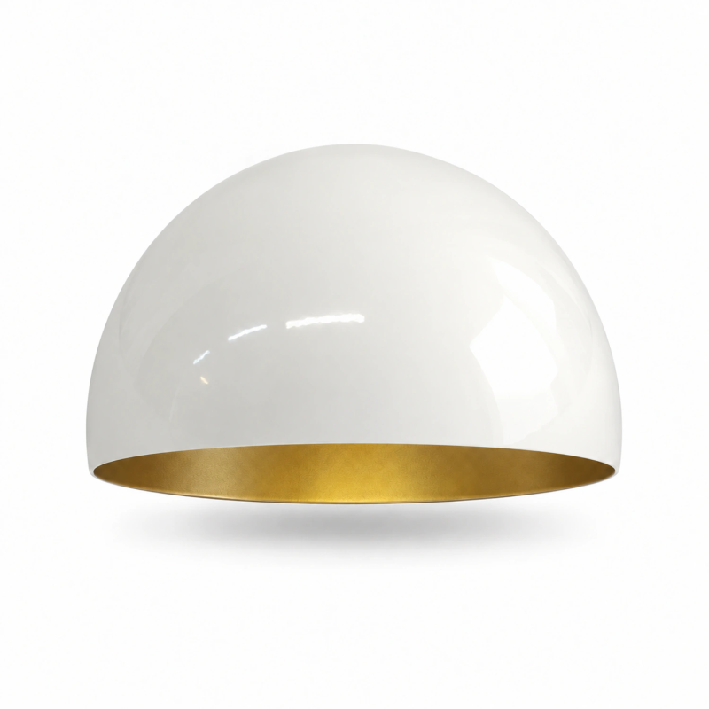 Half-sphere lampshade Ø160 × 82 mm with a golden interior