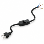 Black connection with two switches and a 2 m cable