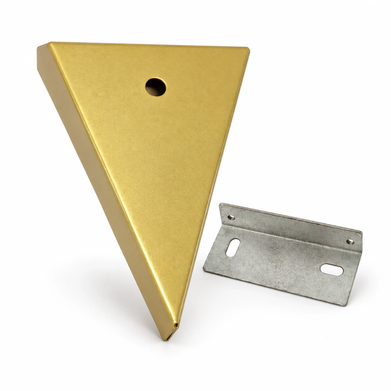 Triangular support for ceiling and wall 100 × 150 × 20 mm with rear support